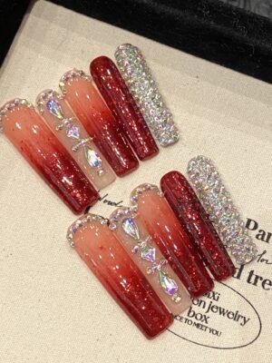 Short handmade press on nails L1